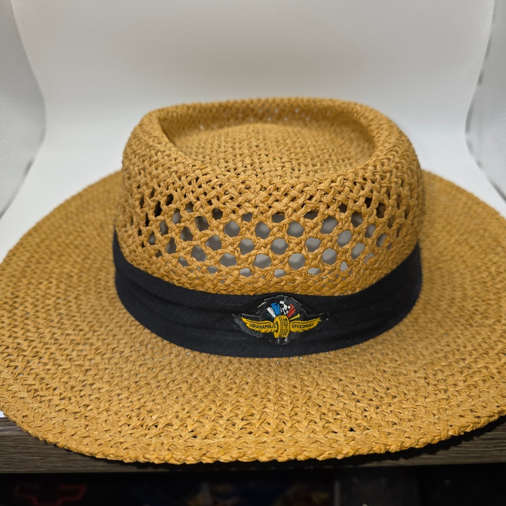Breathable Straw Fedora Hat with Black Band